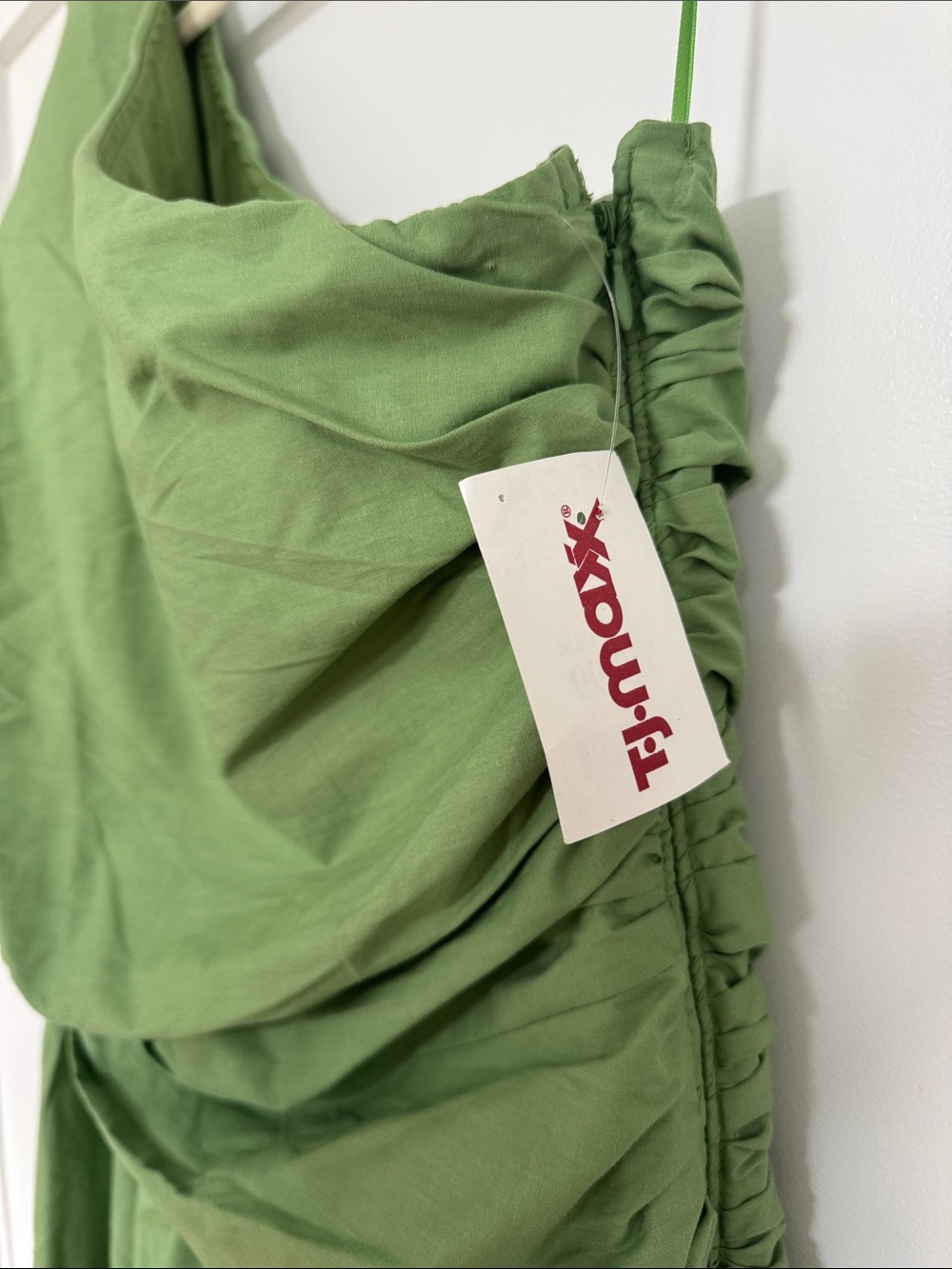 Abercrombie One-shoulder Cut Out Maxi Dress in Green - Picture 9 of 10